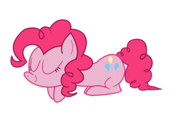 Size: 900x576 | Tagged: safe, artist:blackgryph0n, artist:doggyandi, edit, imported from derpibooru, pinkie pie, earth pony, pony, .mov, party.mov, closed mouth, cute, cutie mark, diapinkes, eyes closed, female, lying down, mare, pony.mov, simple background, sleeping, smiling, transparent background, vector