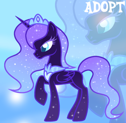 Size: 1142x1120 | Tagged: safe, artist:vi45, imported from derpibooru, oc, alicorn, pony, adoptable, crown, female, jewelry, mare, regalia, solo