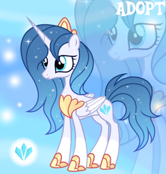 Size: 1280x1339 | Tagged: safe, artist:vi45, imported from derpibooru, oc, alicorn, pony, adoptable, crown, female, jewelry, mare, regalia, solo