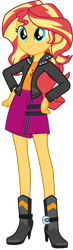 Size: 1450x5000 | Tagged: safe, artist:octosquish7260, imported from derpibooru, sunset shimmer, human, equestria girls, boots, clothes, eqg promo pose set, female, jacket, leather, leather jacket, shirt, shoes, simple background, skirt, solo, t-shirt, transparent background