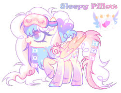 Size: 3448x2664 | Tagged: safe, artist:anno酱w, imported from derpibooru, oc, oc only, pegasus, pony, adoptable, base used, eyepatch, pillow, simple background, solo, starry wings, transparent background, wings