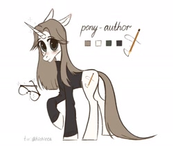 Size: 2048x1731 | Tagged: safe, artist:hichieca, imported from derpibooru, oc, oc only, pony, unicorn, horn, solo, thin, unicorn oc