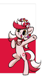 Size: 676x1196 | Tagged: safe, artist:brella, imported from derpibooru, oc, oc:poland, earth pony, pony, belly, bipedal, cropped, flag, nation ponies, national flag, poland, ponified, solo