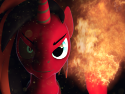 Size: 2217x1662 | Tagged: safe, artist:ludwigspectre, oc, oc only, pony, 3d, fire, male, solo, stallion