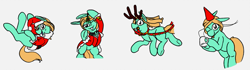 Size: 1183x329 | Tagged: safe, artist:cammy, imported from derpibooru, advertisement, antlers, chocolate, christmas, commission, fake antlers, food, hat, holiday, hot chocolate, looking at you, mistletoe, santa hat, your character here