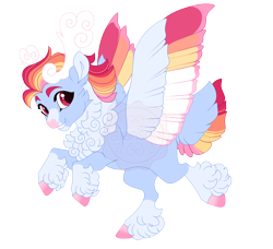 Size: 4600x4200 | Tagged: safe, artist:gigason, imported from derpibooru, oc, oc:snowburst, absurd resolution, colored wings, magical lesbian spawn, male, multicolored wings, offspring, parent:bori the reindeer, parent:rainbow dash, reindeer pony, simple background, solo, transparent background, wings