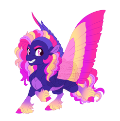 Size: 4264x4315 | Tagged: safe, artist:gigason, imported from derpibooru, oc, oc:vibrant wind, pegasus, pony, absurd resolution, colored wings, female, mare, multicolored wings, offspring, parent:commander hurricane, parent:pinkie pie, simple background, solo, transparent background, wings