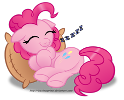 Size: 2734x2194 | Tagged: safe, artist:aleximusprime, imported from derpibooru, pinkie pie, earth pony, pony, butt, cute, diapinkes, female, plot, simple background, sleeping, solo, transparent background