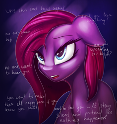 Size: 2378x2522 | Tagged: safe, artist:elzzombie, imported from derpibooru, pinkie pie, earth pony, pony, depression, feels, female, mare, pinkamena diane pie, solo