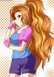 Size: 1748x2480 | Tagged: safe, artist:achaoticdotstar, imported from derpibooru, adagio dazzle, human, equestria girls, clothes, female, humanized, looking at you, my little pony equestria girls: rainbow rocks, solo