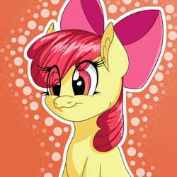 Size: 2000x2000 | Tagged: safe, artist:witchtaunter, imported from derpibooru, apple bloom, earth pony, pony, adorabloom, cute, female, filly, foal, smiling, solo