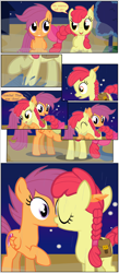 Size: 2700x6217 | Tagged: safe, artist:gm-scoots, imported from derpibooru, apple bloom, scootaloo, comic:bleeding hearts, female, lesbian, scootabloom, shipping