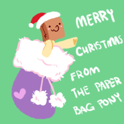 Size: 800x800 | Tagged: safe, artist:paperbagpony, imported from derpibooru, oc, oc:paper bag, christmas, christmas boot, hat, holiday, lineless, santa hat