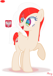 Size: 1752x2472 | Tagged: safe, artist:hannakulcsar, imported from derpibooru, oc, oc only, pony, nation ponies, poland, ponified, solo