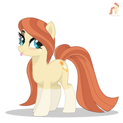 Size: 1479x1479 | Tagged: safe, artist:r4hucksake, imported from derpibooru, oc, oc:frazzle, earth pony, pony, female, mare, simple background, solo, tongue out, transparent background