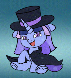 Size: 2482x2722 | Tagged: safe, artist:amynewblue, imported from derpibooru, oc, oc:flawless sparklemoon, unicorn, cape, clothes, flawless, fusion, fusion:trixie, fusion:twilight sparkle, fusion:twixie, glaze, hat, hoof heart, horn, my little pony the movie: the death of twilight sparkle, pink eyes, simple background, top hat, underhoof, watermark