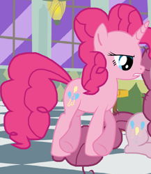 Size: 1502x1730 | Tagged: safe, artist:pinkiepartypiepiety, imported from derpibooru, pinkie pie, unicorn, female, horn, race swap, solo, unicorn pinkie pie