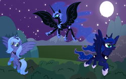 Size: 7578x4753 | Tagged: safe, artist:shieldwingarmorofgod, imported from derpibooru, nightmare moon, princess luna, alicorn, female, luna day, young luna, younger