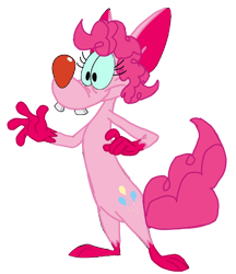 Size: 774x895 | Tagged: safe, artist:animaniacslover666, imported from derpibooru, pinkie pie, hybrid, mouse, mouse pony, animaniacs, female, namesake, pinky and the brain, pun, simple background, transparent background, visual pun