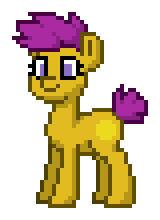 Size: 160x220 | Tagged: safe, imported from derpibooru, oc, oc:fry ball, pony, pony town, parent:gallop j. fry, parent:scootaloo, parents:scoot j. fry, simple background, solo, transparent background