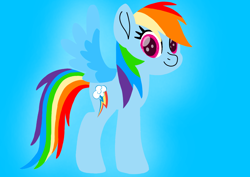 Size: 2456x1740 | Tagged: safe, artist:mlplary6, imported from derpibooru, rainbow dash, pegasus, blue background, female, simple background, solo