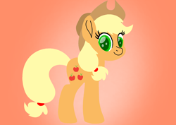 Size: 2456x1740 | Tagged: safe, artist:mlplary6, imported from derpibooru, applejack, earth pony, applejack's hat, cowboy hat, female, hat, orange background, simple background, solo