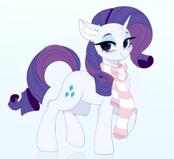 Size: 6568x6000 | Tagged: safe, artist:pesty_skillengton, imported from derpibooru, rarity, pony, unicorn, chest fluff, clothes, ear fluff, female, full body, horn, mare, scarf, solo