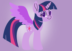 Size: 2456x1740 | Tagged: safe, artist:mlplary6, imported from derpibooru, twilight sparkle, alicorn, female, purple background, simple background, solo, twilight sparkle (alicorn)