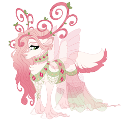 Size: 5200x5000 | Tagged: safe, artist:gigason, imported from derpibooru, oc, oc only, oc:sugarplum plié, deer, reindeer, absurd resolution, adoptable, antlers, bushy tail, cape, choker, clothes, cloven hooves, colored, colored antlers, colored eartips, colored eyebrows, colored hooves, colored nose, colored pinnae, colored wings, deer tail, eye markings, eyelashes, female, female oc, fetlock tuft, flat colors, floppy ears, fluffy tail, frown, garland, gradient hair, gradient legs, gradient mane, green eyes, hair over one eye, harness, hoof fluff, hooves, jewelry, lace, lace choker, leaves, lidded eyes, long feather, long fetlocks, obtrusive watermark, pink hair, pink mane, pink tail, pink wings, reindeer oc, see-through, silk, simple background, small wings, solo, spread wings, standing, striped antlers, tack, tail, thick eyelashes, three quarter view, transparent background, transparent wings, two toned tail, unshorn fetlocks, veil, watermark, wavy mane, white coat, white fur, white hooves, wings