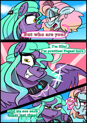 Size: 1240x1754 | Tagged: safe, artist:jully-park, imported from derpibooru, oc, oc:charlotte parker, oc:ella evans, earth pony, pegasus, pony, comic:how i meet my chaotic friends, comic