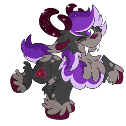 Size: 2000x2000 | Tagged: safe, artist:euspuche, imported from derpibooru, oc, oc only, oc:marsie moonshadow, deer, reindeer, chest fluff, commission, ear fluff, fluffy, looking at you, simple background, smiling, snow, sparkles, transparent background, ych result