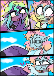 Size: 1240x1754 | Tagged: safe, artist:jully-park, imported from derpibooru, oc, oc:charlotte parker, oc:ella evans, earth pony, pegasus, pony, comic:how i meet my chaotic friends(korean), comic, korean