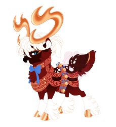 Size: 4766x5197 | Tagged: safe, artist:gigason, imported from derpibooru, oc, oc:nutcracker march, deer, reindeer, absurd resolution, male, simple background, solo, transparent background