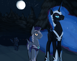 Size: 5096x4096 | Tagged: safe, artist:mare_enjoyer, imported from derpibooru, nightmare moon, bat pony, armor, armored pony, marching, royal guard, winter solstice