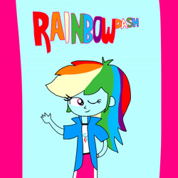 Size: 3072x3072 | Tagged: safe, artist:chikamotokenji, imported from derpibooru, rainbow dash, human, equestria girls, female, solo