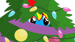 Size: 3333x1876 | Tagged: safe, artist:shieldwingarmorofgod, imported from derpibooru, oc, oc:shield wing, alicorn, christmas, christmas lights, christmas tree, hiding, holiday, male, ornaments, solo, tree