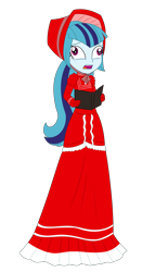 Size: 2000x3492 | Tagged: safe, artist:cartoonmasterv3, artist:nie-martw-sie-o-mnie, imported from derpibooru, sonata dusk, human, undead, zombie, equestria girls, caroling, christmas, christmas 2024, clothes, dress, female, gown, holiday, humanized, long dress, long skirt, over enthusiastic carolers, simple background, skirt, solo, transparent background, victorian, victorian dress