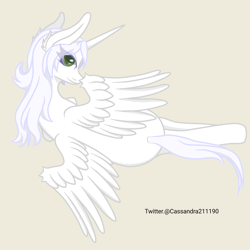 Size: 2000x2000 | Tagged: safe, artist:cassandra211190, imported from derpibooru, oc, oc:κασσάνδρα, alicorn, pony, alicorn oc, horn, wings