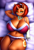 Size: 832x1216 | Tagged: prompter needed, source needed, safe, imported from derpibooru, stellar flare, anthro, ai content, ai generated, bed, bedroom eyes, breasts, busty stellar flare, clothes, lying down, lying on bed, on bed, underwear