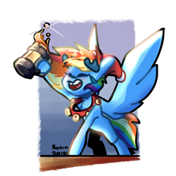 Size: 2000x2000 | Tagged: safe, artist:ronin20181, imported from derpibooru, rainbow dash, pegasus, pony, drunk, solo