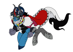 Size: 1414x1000 | Tagged: safe, artist:zetikoopa, imported from derpibooru, grogar, king sombra, lord tirek, storm king, oc, oc:alastor, centaur, taur, my little pony: the movie, bell, fusion, galloping, grogar's bell, male