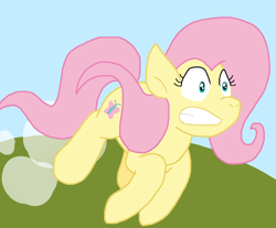 Size: 1064x883 | Tagged: safe, artist:cmara, imported from derpibooru, fluttershy, pegasus, pony, female, gritted teeth, solo, startled, teeth