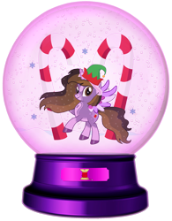 Size: 1700x2177 | Tagged: safe, artist:lizzmcclin, imported from derpibooru, oc, oc:princess kincade, female, simple background, snow globe, transparent background