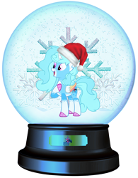 Size: 1700x2177 | Tagged: safe, artist:lizzmcclin, imported from derpibooru, oc, oc:jemima sparkle, female, simple background, snow globe, solo, transparent background