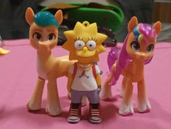 Size: 4000x3000 | Tagged: safe, artist:dingopatagonico, imported from derpibooru, hitch trailblazer, sunny starscout, earth pony, g5, lisa simpson, my little pony: a new generation, photo, the simpsons