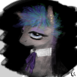 Size: 1000x1000 | Tagged: artist needed, safe, imported from derpibooru, maud pie, earth pony, pony, colored, drawthread, female, goth, punk, requested art, signature