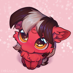 Size: 3000x3000 | Tagged: safe, artist:dorkmark, imported from derpibooru, oc, oc only, pegasus, pony, chibi, kissing, my little pony, shy