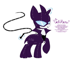 Size: 1782x1471 | Tagged: safe, artist:dsstoner, imported from derpibooru, rarity, pony, unicorn, alternate universe, base used, batman, catwoman, clothes, costume, dc comics, female, horn, jacket, magic, magic aura, mare, rubber, rubber suit, stitches, whip