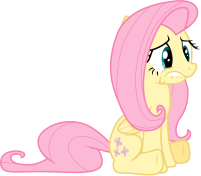 Size: 201x176 | Tagged: safe, artist:skie-vinyl, artist:yanoda, imported from twibooru, fluttershy, pegasus, pony, stare master, .svg available, female, folded wings, image, lip bite, mare, nervous, simple background, sitting, solo, svg, tail, transparent background, vector, wings