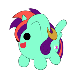 Size: 1473x1478 | Tagged: safe, artist:naoto yazarän, imported from derpibooru, oc, oc:skycandy, alicorn, pony, chibi, ear piercing, piercing, pony bolita